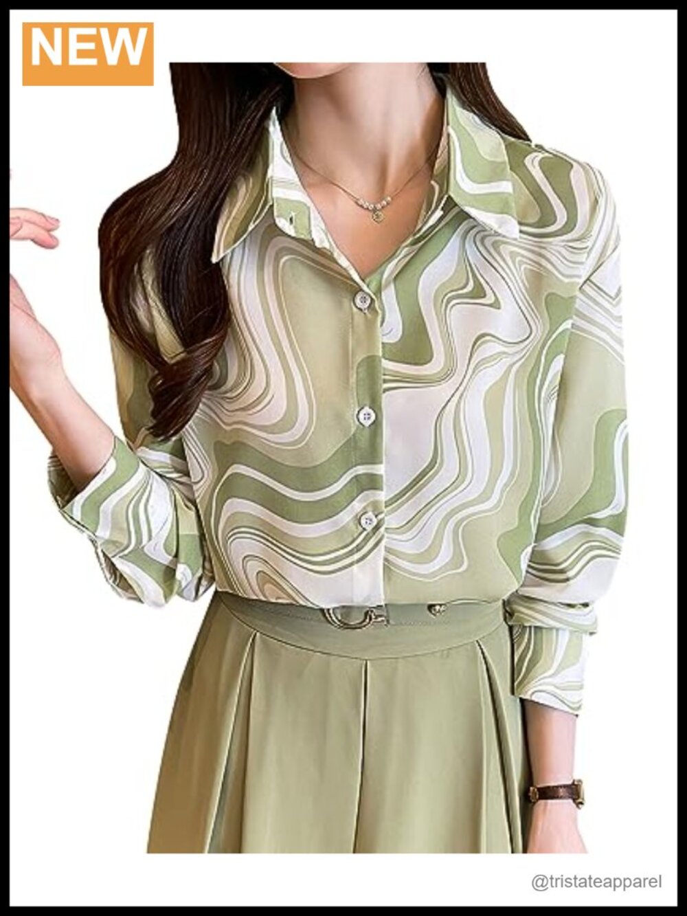 Women's Long Sleeve Floral Print Button Down Blouse - Polyester Casual
